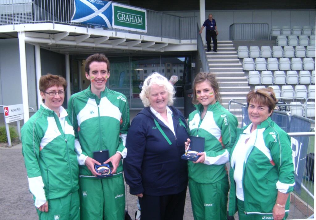 Angela McDonald, Conor Durnin, Georgina Drumm, Lauren Finegan and Kathleen McConnell at Celtic Games (Aberdeen, August 2012)