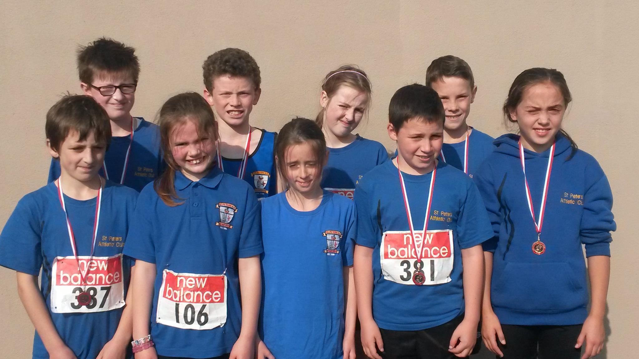 St Peter's AC athletes at Louth Cross Country Championships (Bush, October 2015)