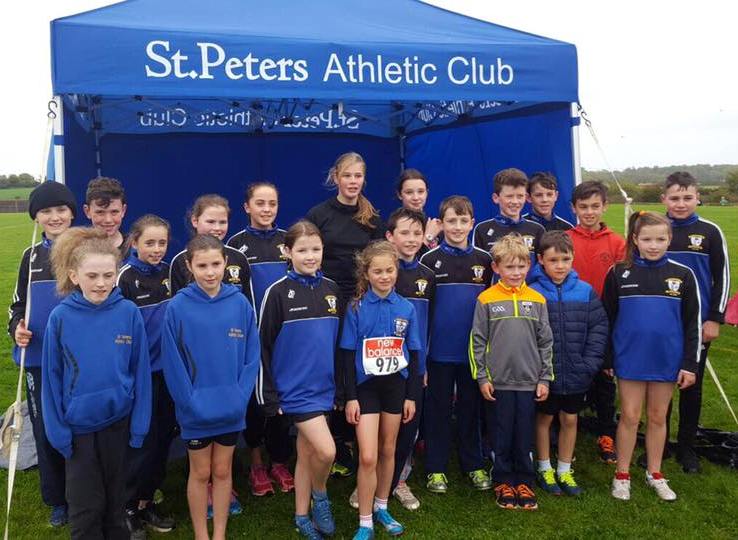 St Peter's AC athletes at Louth Cross Country Championships (Darver, October 2017)
