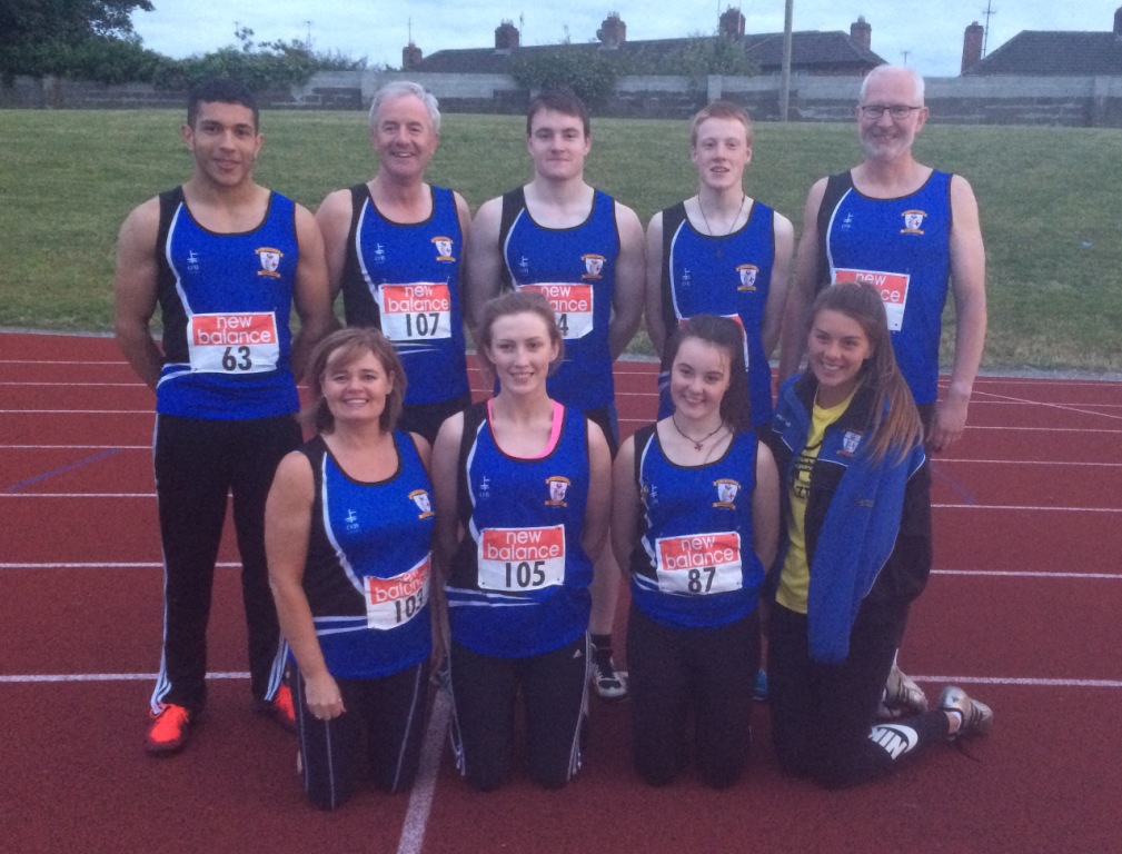 St Peter's AC athletes at Louth Junior, Senior & Masters' Championships (Drogheda, July 2015)