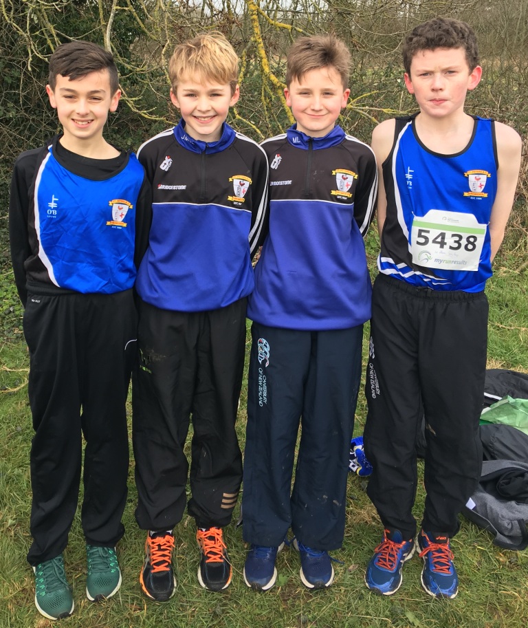 St Peter's AC athletes at Leinster Cross Country Championships (Dunboyne, January 2018)