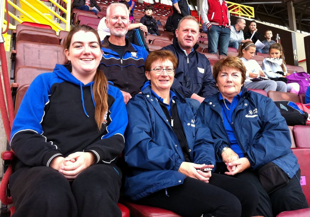 St Peter's AC senior athletes and coaches at Tartan Games (Gateshead, August 2013)