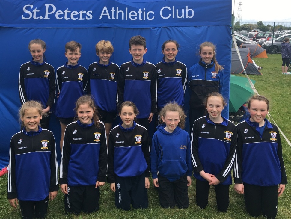 St Peter's AC athletes at Leinster Juvenile Relay Championships (Leixlip, May 2017)