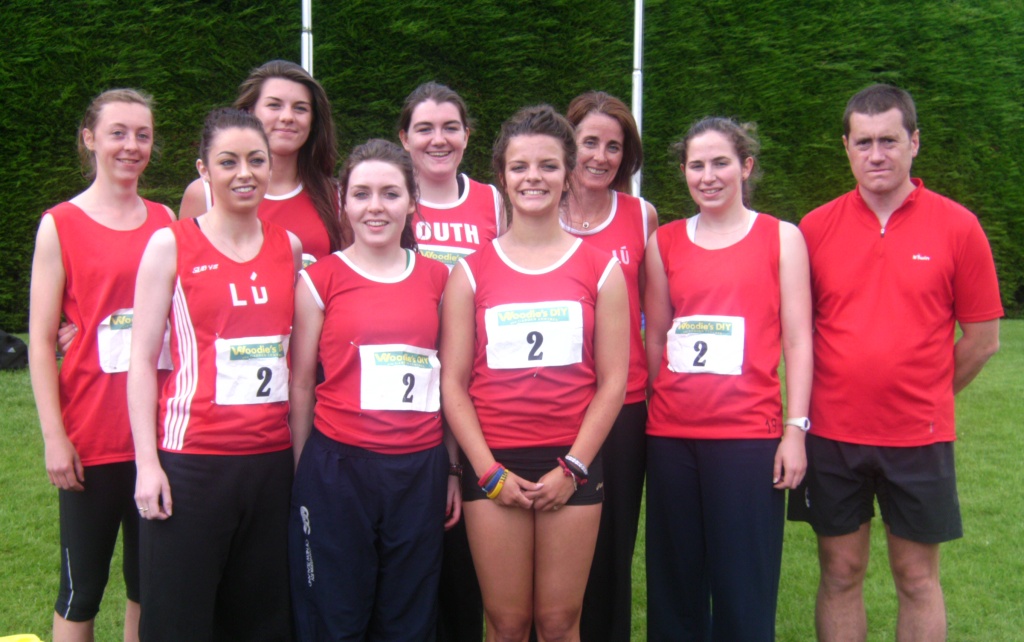 Louth Women's team at Irish League Final (Tullamore, August 2012)