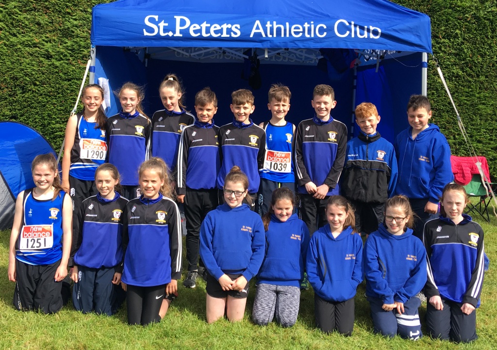 St Peter's AC athletes at Leinster Juvenile Championships (Tullamore, June 2017)