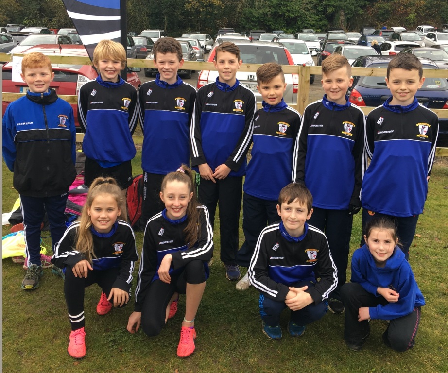 St Peter's AC athletes at Leinster Cross Country Championships (Tyrrellspass, November 2016)